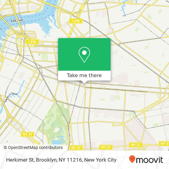 Mapa de Herkimer St, Brooklyn, NY 11216