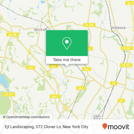 Mapa de Ejl Landscaping, 372 Clover Ln