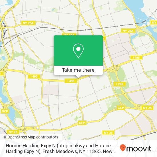 Mapa de Horace Harding Expy N (utopia pkwy and Horace Harding Expy N), Fresh Meadows, NY 11365