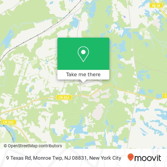 9 Texas Rd, Monroe Twp, NJ 08831 map