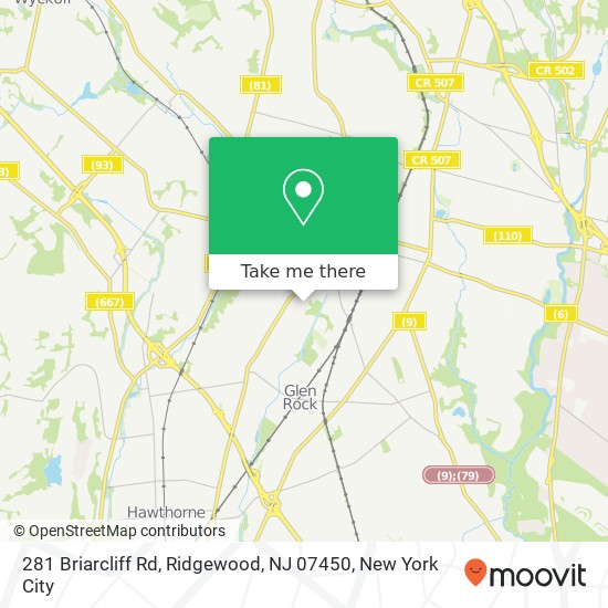 281 Briarcliff Rd, Ridgewood, NJ 07450 map