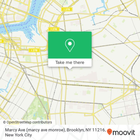 Mapa de Marcy Ave (marcy ave monroe), Brooklyn, NY 11216