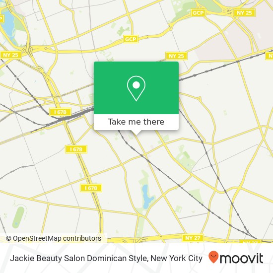 Mapa de Jackie Beauty Salon Dominican Style, 109-57 Guy R Brewer Blvd