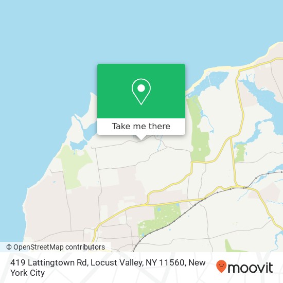 Mapa de 419 Lattingtown Rd, Locust Valley, NY 11560