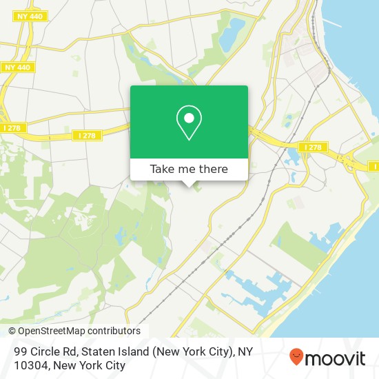 Mapa de 99 Circle Rd, Staten Island (New York City), NY 10304