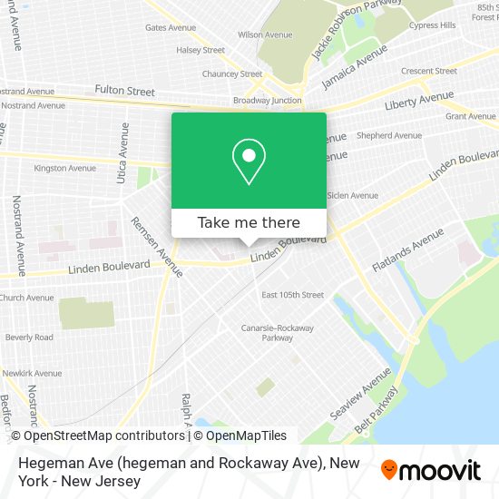 Mapa de Hegeman Ave (hegeman and Rockaway Ave)