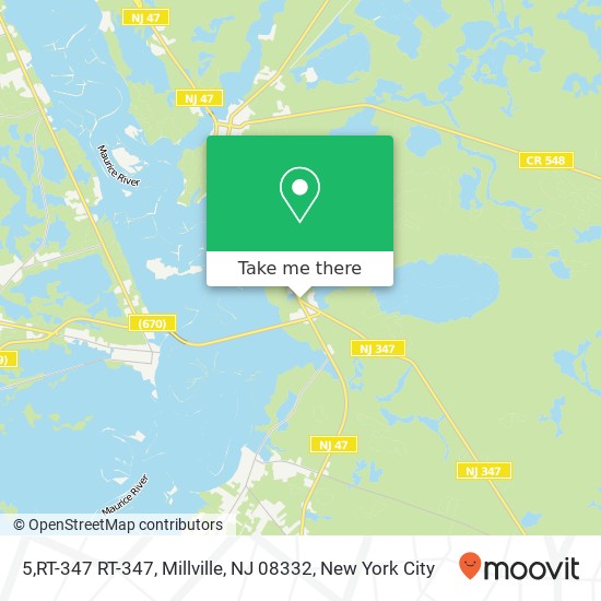 Mapa de 5,RT-347 RT-347, Millville, NJ 08332
