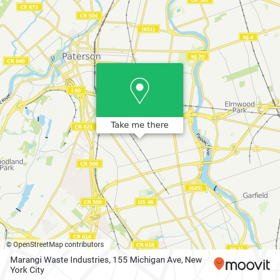 Mapa de Marangi Waste Industries, 155 Michigan Ave