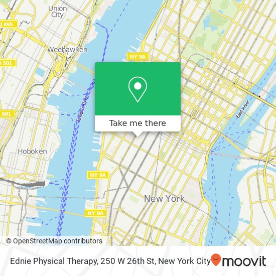 Mapa de Ednie Physical Therapy, 250 W 26th St