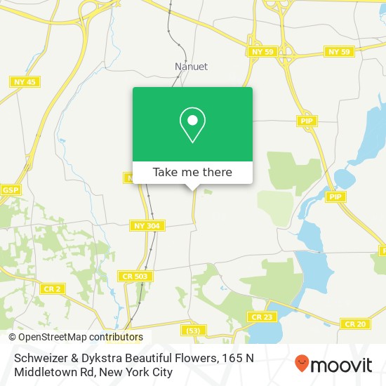 Mapa de Schweizer & Dykstra Beautiful Flowers, 165 N Middletown Rd