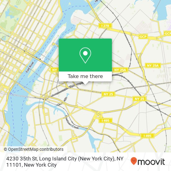 Mapa de 4230 35th St, Long Island City (New York City), NY 11101