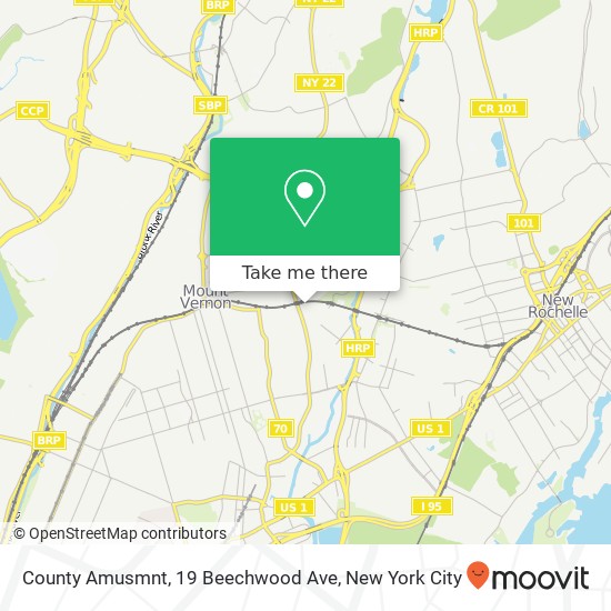 Mapa de County Amusmnt, 19 Beechwood Ave