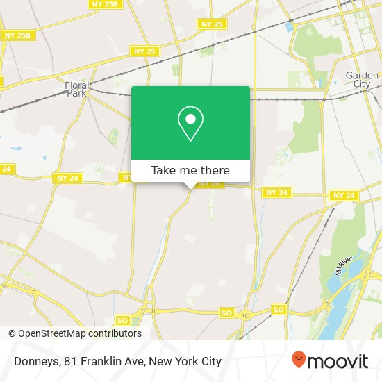 Mapa de Donneys, 81 Franklin Ave