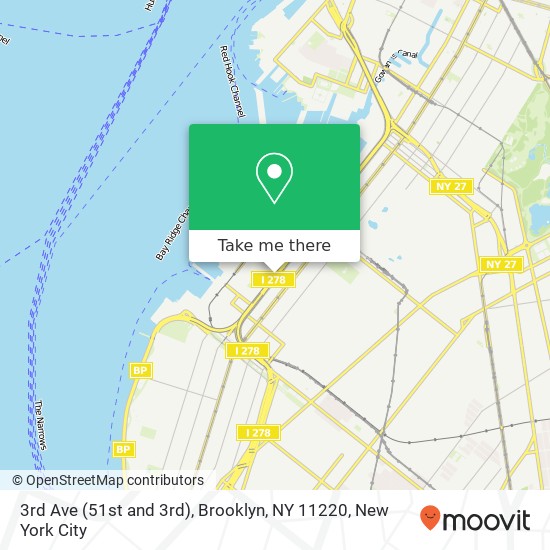 Mapa de 3rd Ave (51st and 3rd), Brooklyn, NY 11220