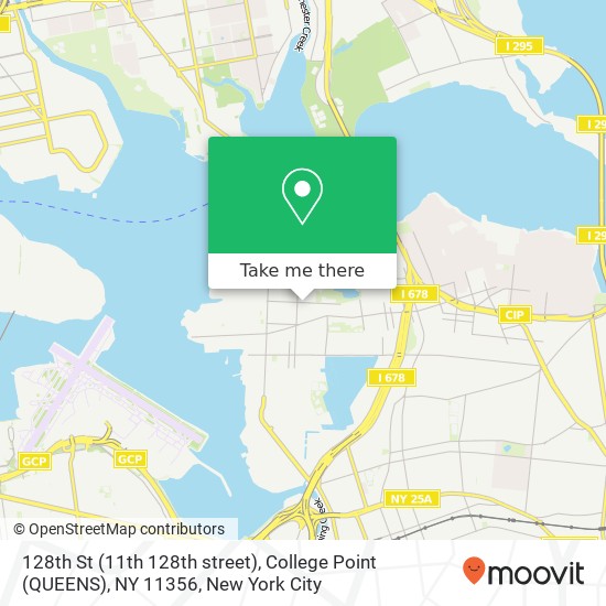 128th St (11th 128th street), College Point (QUEENS), NY 11356 map