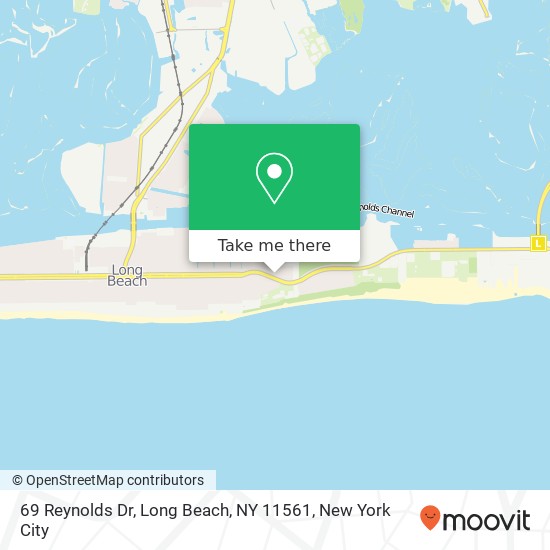 Mapa de 69 Reynolds Dr, Long Beach, NY 11561