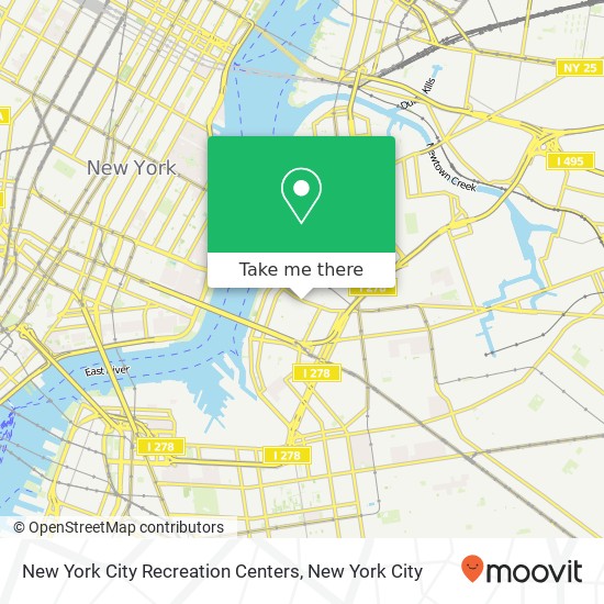New York City Recreation Centers map
