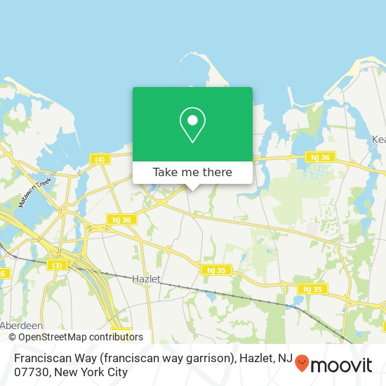 Franciscan Way (franciscan way garrison), Hazlet, NJ 07730 map