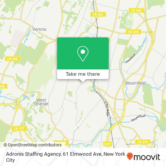 Adronis Staffing Agency, 61 Elmwood Ave map