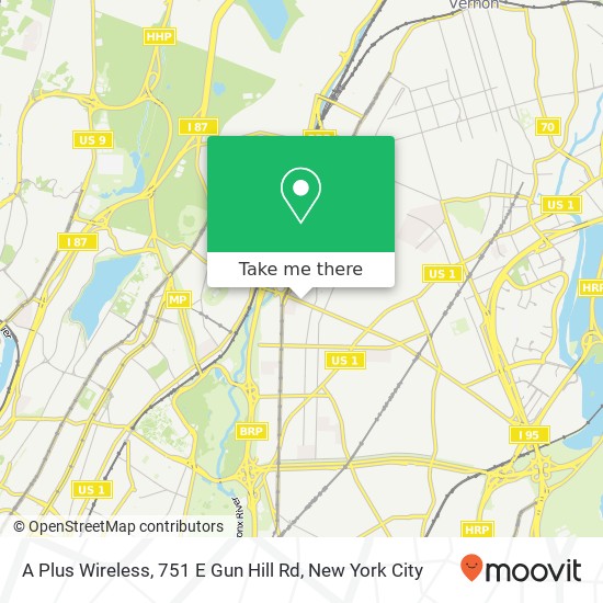 A Plus Wireless, 751 E Gun Hill Rd map