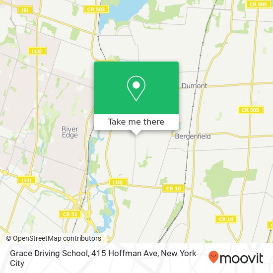Mapa de Grace Driving School, 415 Hoffman Ave