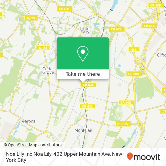 Mapa de Noa Lily Inc Noa Lily, 402 Upper Mountain Ave