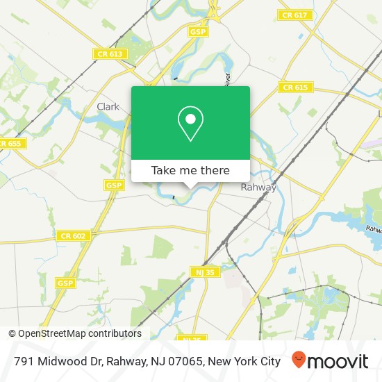 Mapa de 791 Midwood Dr, Rahway, NJ 07065