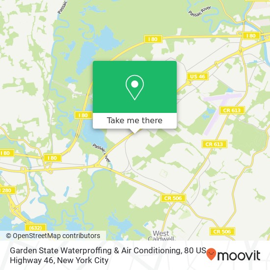 Mapa de Garden State Waterproffing & Air Conditioning, 80 US Highway 46