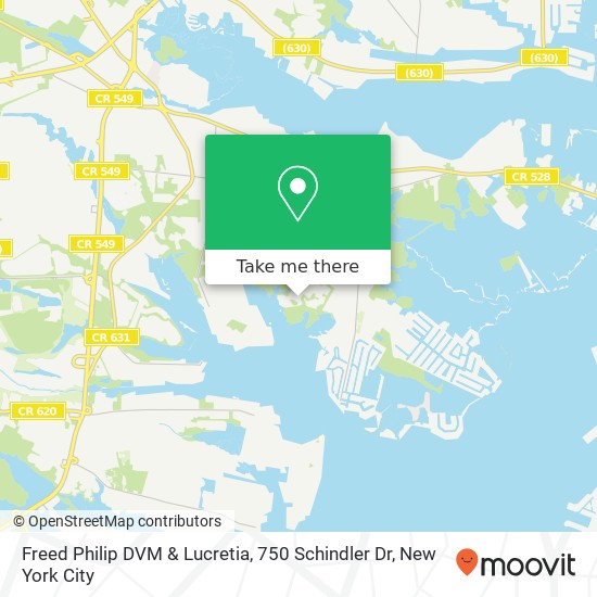 Freed Philip DVM & Lucretia, 750 Schindler Dr map