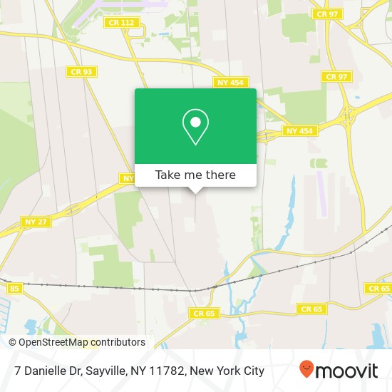 Mapa de 7 Danielle Dr, Sayville, NY 11782