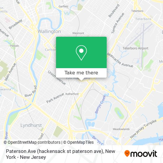 Mapa de Paterson Ave (hackensack st paterson ave)