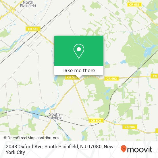 Mapa de 2048 Oxford Ave, South Plainfield, NJ 07080