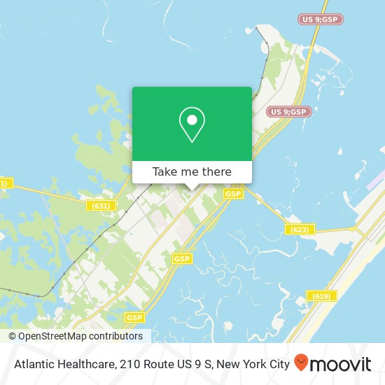 Mapa de Atlantic Healthcare, 210 Route US 9 S