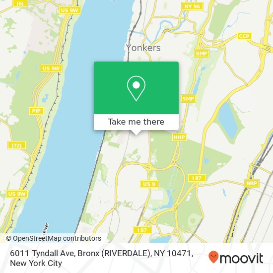 Mapa de 6011 Tyndall Ave, Bronx (RIVERDALE), NY 10471