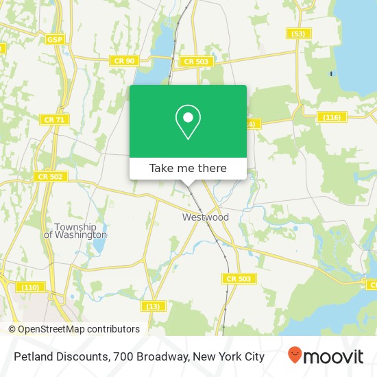 Mapa de Petland Discounts, 700 Broadway