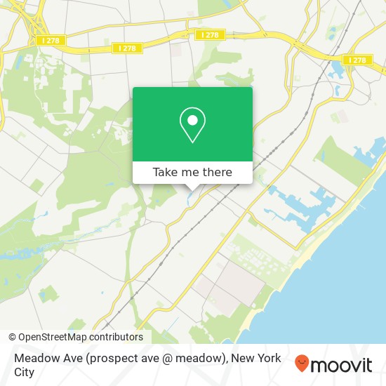 Mapa de Meadow Ave (prospect ave @ meadow), Staten Island (ny), NY 10306