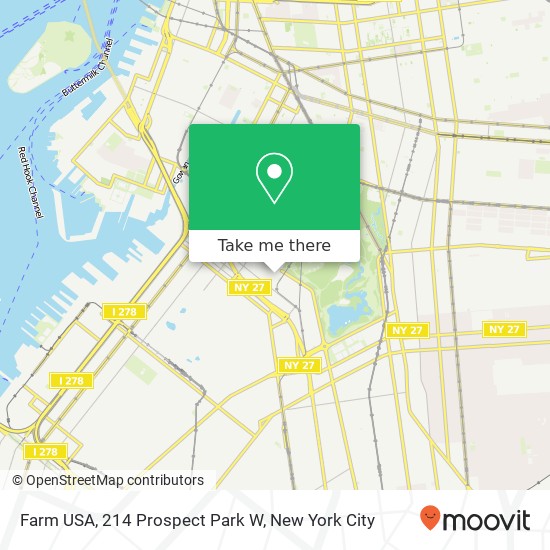 Mapa de Farm USA, 214 Prospect Park W