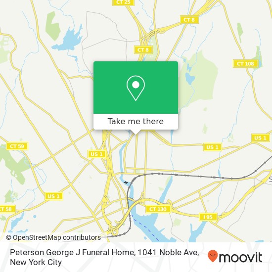 Mapa de Peterson George J Funeral Home, 1041 Noble Ave
