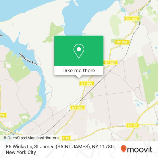 86 Wicks Ln, St James (SAINT JAMES), NY 11780 map