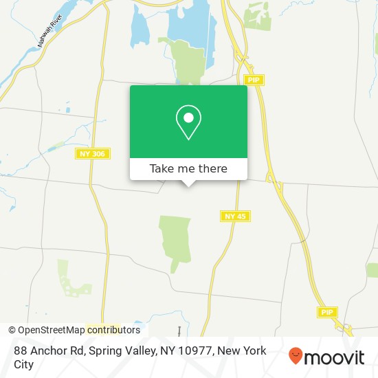 Mapa de 88 Anchor Rd, Spring Valley, NY 10977