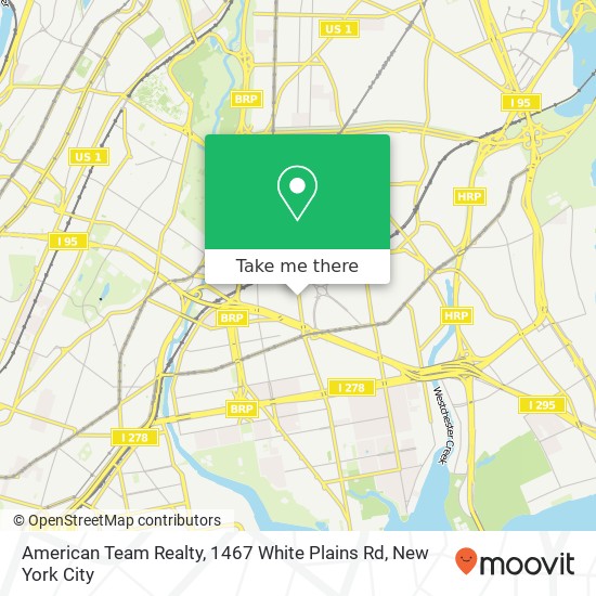 Mapa de American Team Realty, 1467 White Plains Rd