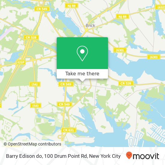 Barry Edison do, 100 Drum Point Rd map