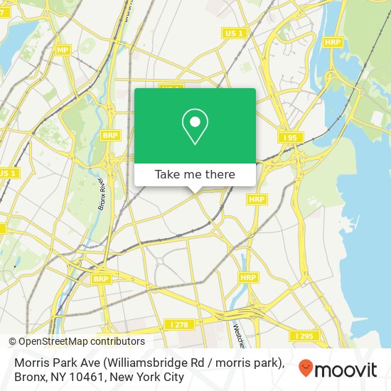 Mapa de Morris Park Ave (Williamsbridge Rd / morris park), Bronx, NY 10461