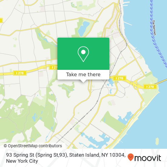 Mapa de 93 Spring St (Spring St,93), Staten Island, NY 10304
