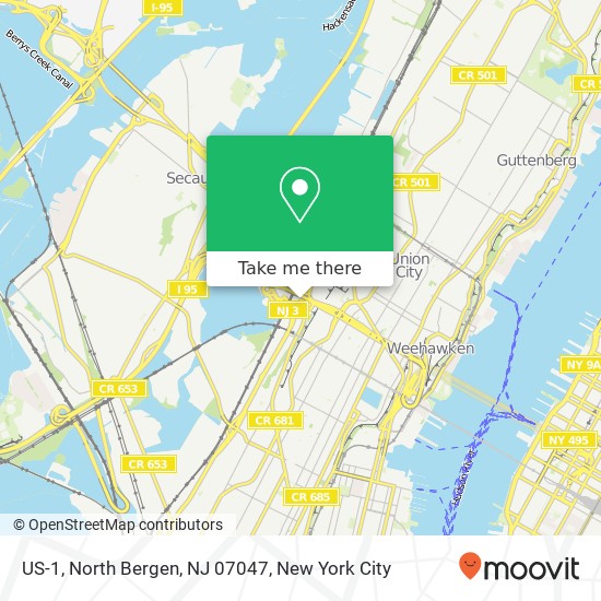 US-1, North Bergen, NJ 07047 map