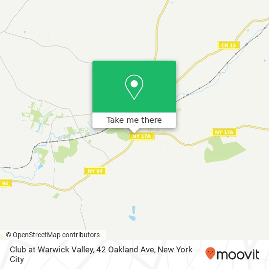 Club at Warwick Valley, 42 Oakland Ave map