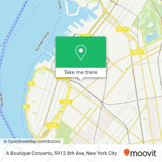 Mapa de A Boutique Concerto, 5912 8th Ave