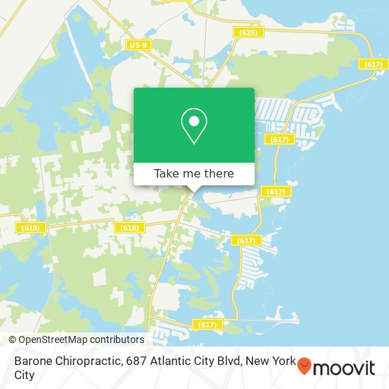 Mapa de Barone Chiropractic, 687 Atlantic City Blvd