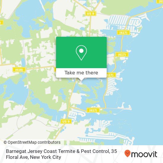 Mapa de Barnegat Jersey Coast Termite & Pest Control, 35 Floral Ave