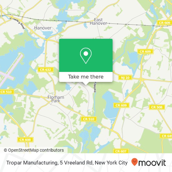 Mapa de Tropar Manufacturing, 5 Vreeland Rd